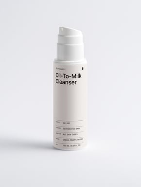 Nettoyant à base d'huile et de lait pour peaux sensibles